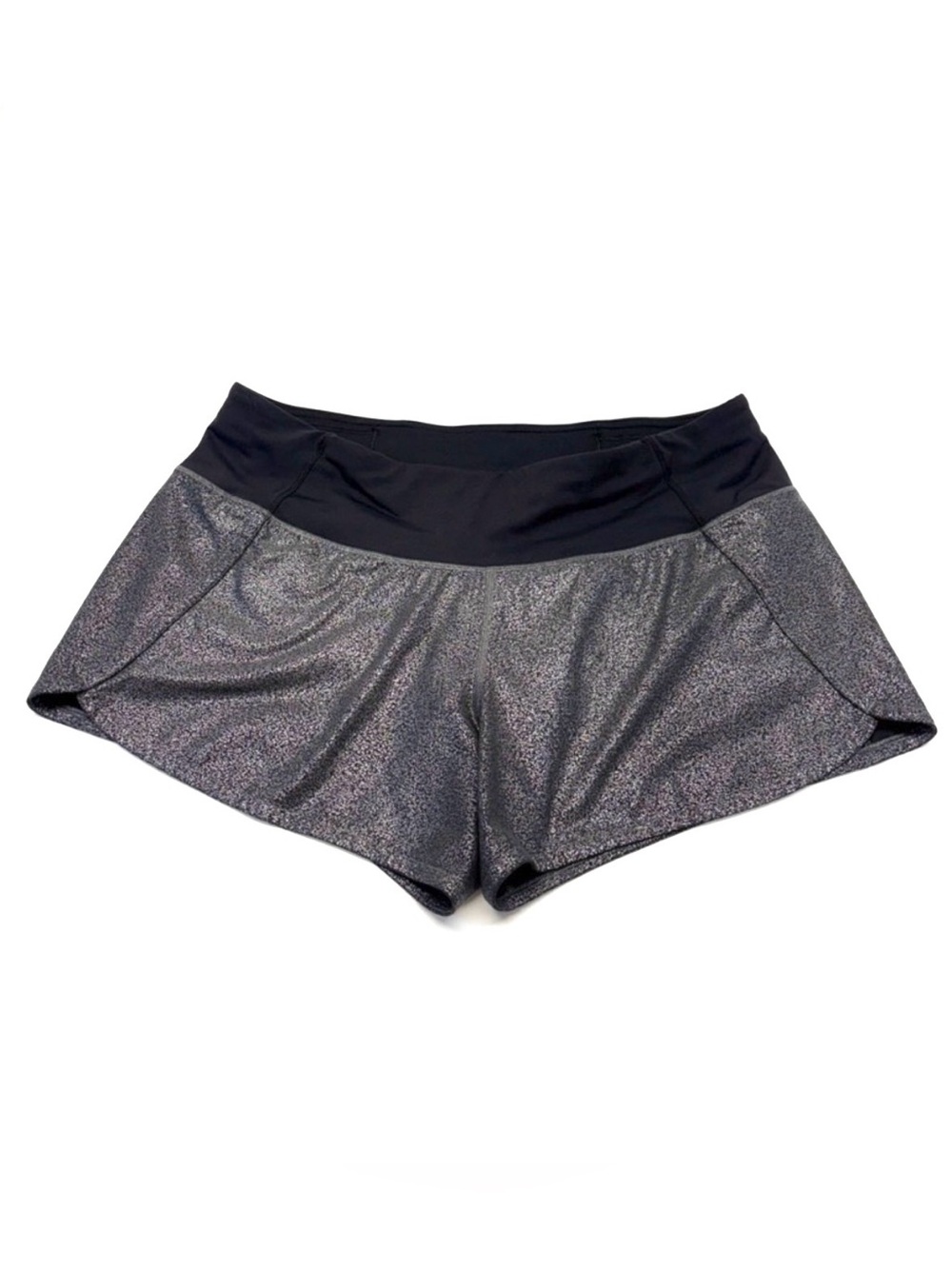 Lululemon Speed Up Short *Foil Luminosity Black Silver Size 8